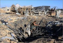 قصف صهيوني لمصنع بغزة