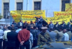 وقفة لمحامي بني سويف احتجاجا على تهويد القدس