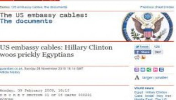 قنابل ويكيليكس تصيب مصر: علمت بحرب غزة ولديها خلايا نائمة فى إيران وتضغط على حماس لإضعافها