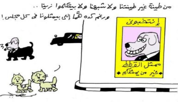 زكريا عزمى ينتقد كاريكاتير يصور النواب المزورين قطط وكلاب
