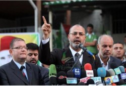هنيه يستقبل سعد الحسيني وحازم فاروق فى قطاع غزة