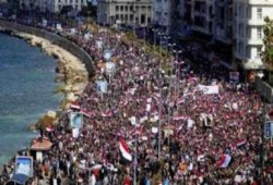 تظاهرات أمام السفارة الصهيونية تنديدا بمقتل ضابط و 4 جنود مصريين