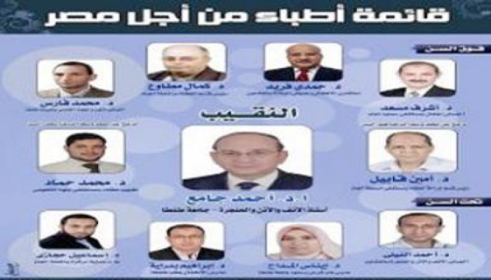 "أطباء من أجل مصر" بالغربية تحصد كل المقاعد وتخفق في الحصول على مقعد النقيب