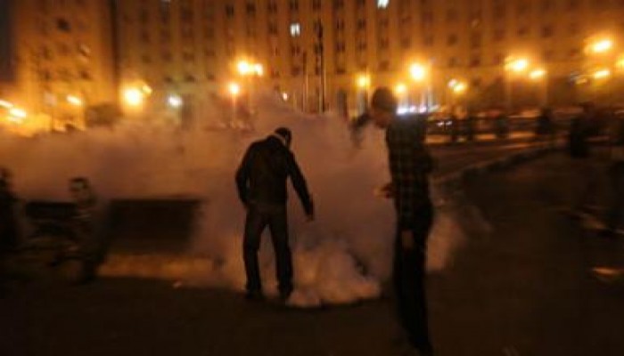 عشرات المصريين في باريس يتضامنون مع متظاهري التحرير