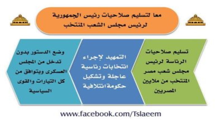 نشطاء يدعون لتسليم صلاحيات رئيس الجمهورية لرئيس مجلس الشعب القادم مؤقتاً