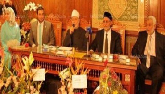 مرسى يهنئ المرشد العام بعقد قران ضحى محمد بديع على أحمد حسين راغب