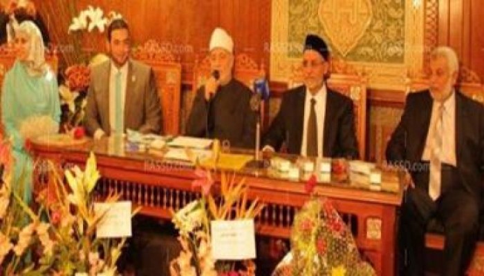 مرسى يهنئ المرشد العام بعقد قران ضحى محمد بديع على أحمد حسين راغب