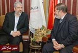 د/ مرسى يستقبل الأستاذ خالد مشعل بمقر الحرية والعدالة