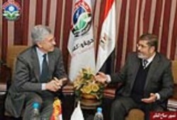 الحرية والعدالة يستقبل رئيس وزراء إيطاليا الأسبق