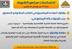 اختصاصات مجلس الشورى