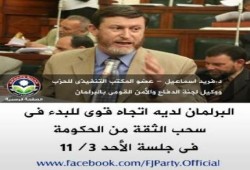 د.فريد اسماعيل: البرلمان لديه اتجاه قوى للبدء فى سحب الثقة من الحكومة بجلسة الأحد 11/3