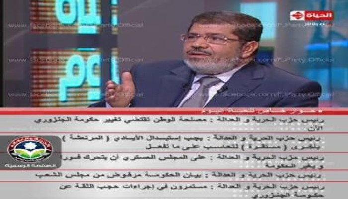 د/ مرسي التصالح مع رموز النظام السابق غير مقبول وجريمة كبيرة في حق الوطن