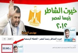 حملة الشاطر رئيساً على (الفيسبوك) تجتذب 35 ألف شخص في أقل من 12 ساعة