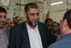 خيرت الشاطر فى أول صلاة جمعه بعد الترشح للرئاسة (ملف مصور)