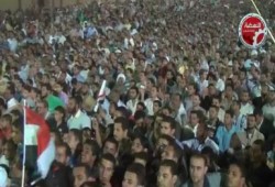 عشرات الآلاف يستقبلون د/ مرسى بنادى بنى سويف (متلفز)