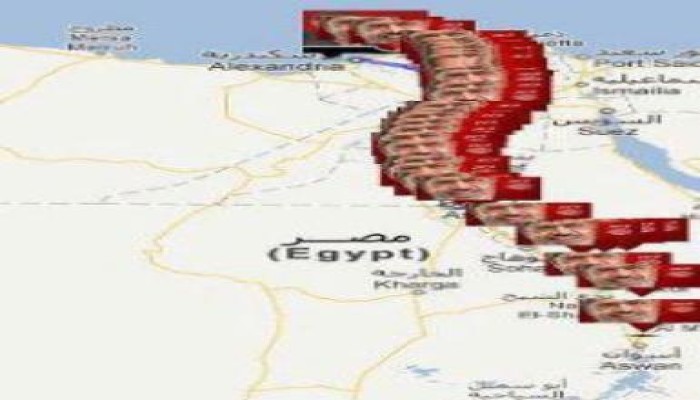 صورة من خريطة جوجل للسلسة البشرية