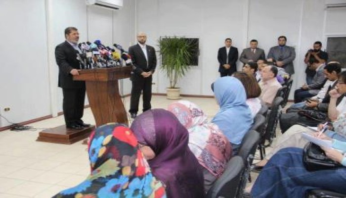 اليوم.. مؤتمر صحفي بمقر حملة مرسي رئيسا