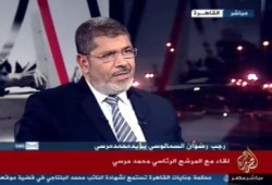 لقاء د/ محمد مرسي مع شبكة قنوات الجزيرة (متلفز كامل)