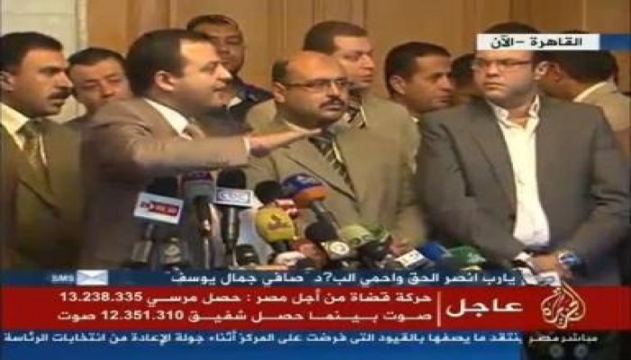 قضاة من أجل مصر يؤكدون مرسي رئيس الجمهورية بفارق 900 ألف صوت (متلفز)