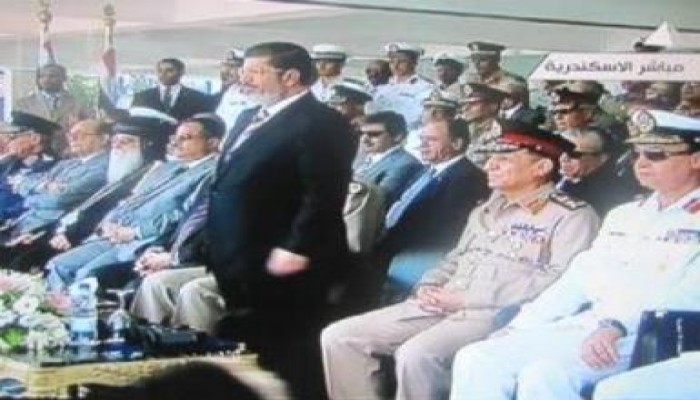 الرئيس مرسي يشهد حفل تخريج طلبة الكلية البحرية