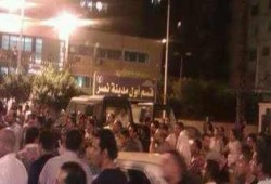 المحامون يزيلون خيمة الاعتصام من امام قسم مدينة نصر