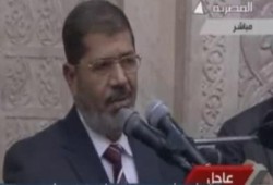 كلمة الرئيس مرسي عقب صلاة التراويح - كاملة (متلفز)