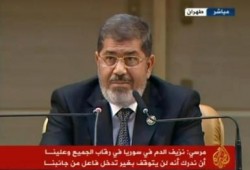 الوفد السوري ينسحب من قمة عدم الانحياز أثناء كلمة الرئيس مرسي الداعمة لسوريا