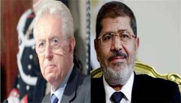 قمة مصرية إيطالية بين مرسي ونابوليتانو لدعم العلاقات الثنائية
