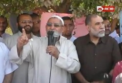 الدكتور محمد بديع فى وقفة نصرة النبى ضد الفيلم المسئ  (متلفز)