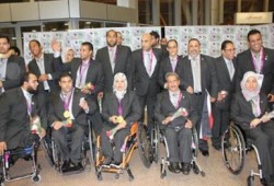عودة بعثة مصر لأوليمبياد لندن 2012 البارالمبية بعد تكريمها فى تونس