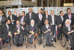 عودة بعثة مصر لأوليمبياد لندن 2012 البارالمبية بعد تكريمها فى تونس