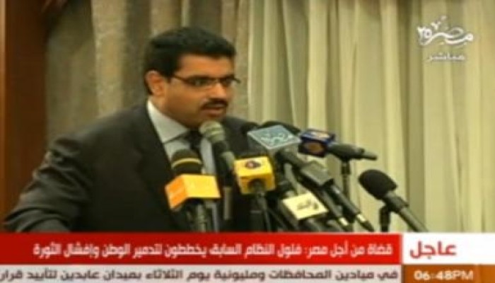 قاضي: لدي معلومات عن مخطط ضخم للقضاء على الثورة بالتعاون بين شفيق وجهات مخابراتية (متلفز)