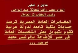 حسابات بنكية باسم شخصية مصرية للعمل علي إسقاط الرئيس