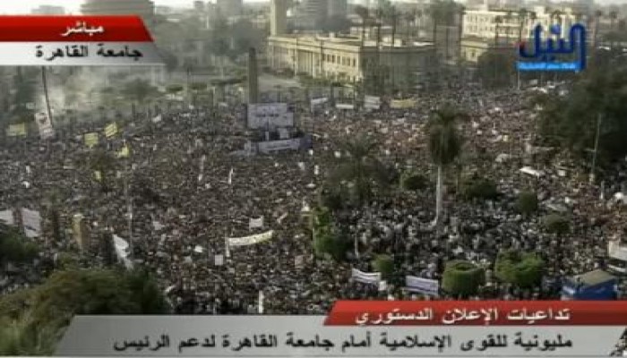 حشد غير مسبوق فى ميدان نهضة مصر (متلفز)