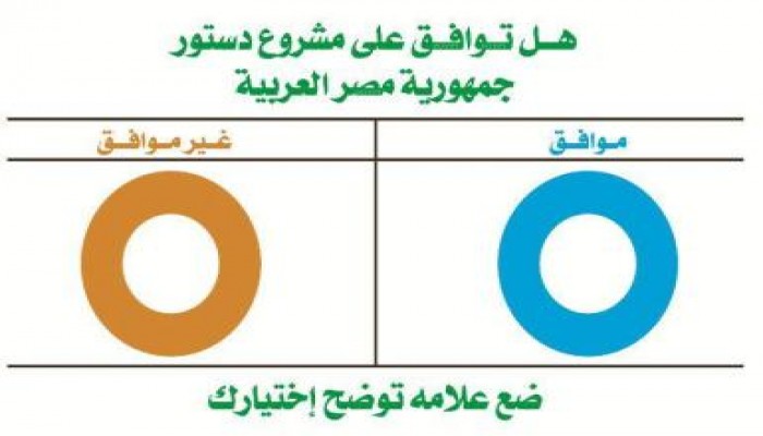 نموذج إبداء الرأى فى الاستفتاء على الدستور داخل مصر