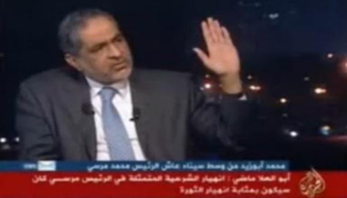 ماضي: بعض رموز جبهة الإنقاذ  لا يمانعون من اسقاط الدولة في سبيل إسقاط الاخوان (متلفز)