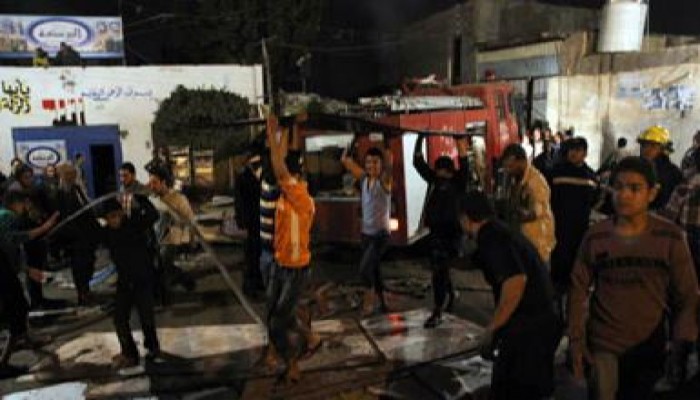 مليشيات جبهة الإنقاذ  يحرقون مسجدا وبيوت مجاورة لقسم شرطة المحلة