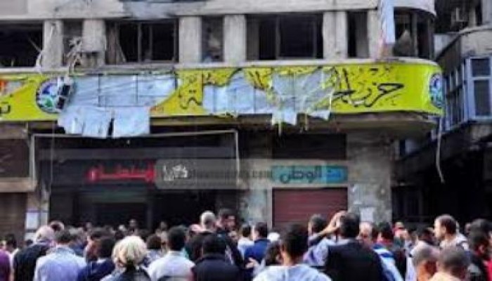 مليشيات جبهة الإنقاذ يحرقون مقر الحرية والعدالة بالمحلة ويقتحمون مسجد قادوس