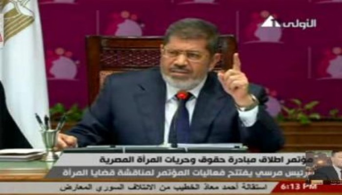 الرئيس مرسي: من سيضع إصبعه داخل مصر سأقطعه (متلفز)