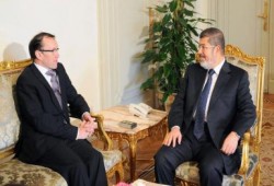 الرئيس مرسي يستقبل وزير خارجية النرويج