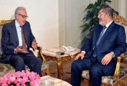 الرئيس مرسي يستقبل الابراهيمي