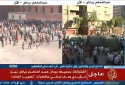 بلطجية يعتدون بالمولوتوف والخرطوش على المتظاهرين أمام دار القضاء (متلفز)