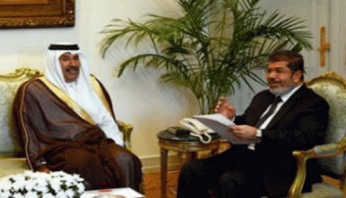 الرئيس مرسي يبحث مع رئيس الوزراء القطري دعم التعاون الاقتصادي