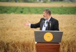 الرئيس مرسي :انتاجنا من القمح زاد 30 % عن العام الماضي