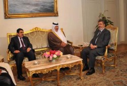 الرئيس مرسي ورئيس وزراء قطر يبحثان العلاقات الثنائية والأزمة السورية