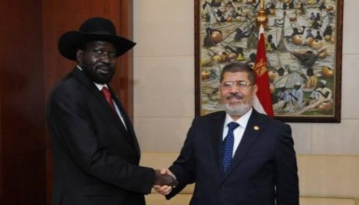 الرئيس مرسي: علاقات مصر مع جنوب السودان تعزز التعاون بين دول حوض النيل