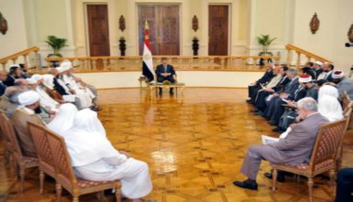 الرئيس مرسي يلتقي قيادات العمل الاسلامي ويشدد على الاصطفاف من أجل مصر
