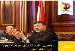 ياسين: لابد ألا تقل ميزانية الوزارة عن مليار جنيه