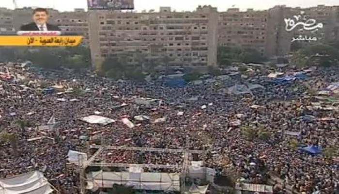 5 ملايين شخص يحتشدون في رابعة العدوية دفاعا ع الشرعية (متلفز)