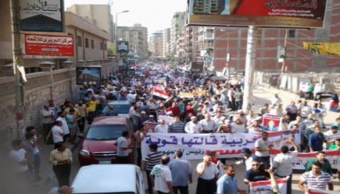 بالفيديو عشرات الالاف بالغربية ينتفضون دعما للشرعية ورفضا للانقلاب العسكري